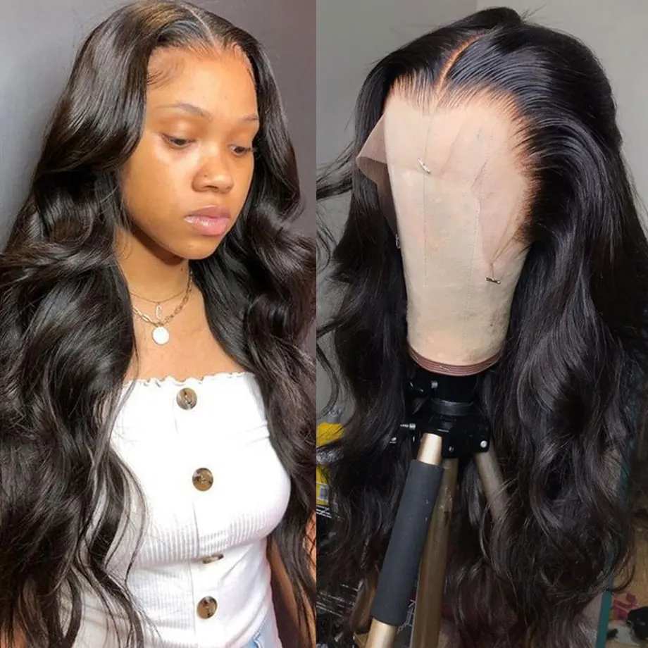 

Body Wave 13x6 Hd Lace Frontal Wig Human Hair Pre Plucked 32inch 5x5 13x4 Black Lace Front Wig Human Hair 13x6 HD Lace Wig Sale