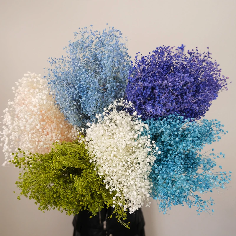 

Dried Natural Flowers Million Babybreath Bouquet Dry Eternell Gypsophila Flower Mini Babys Breath Wedding Arrangement Home Decor