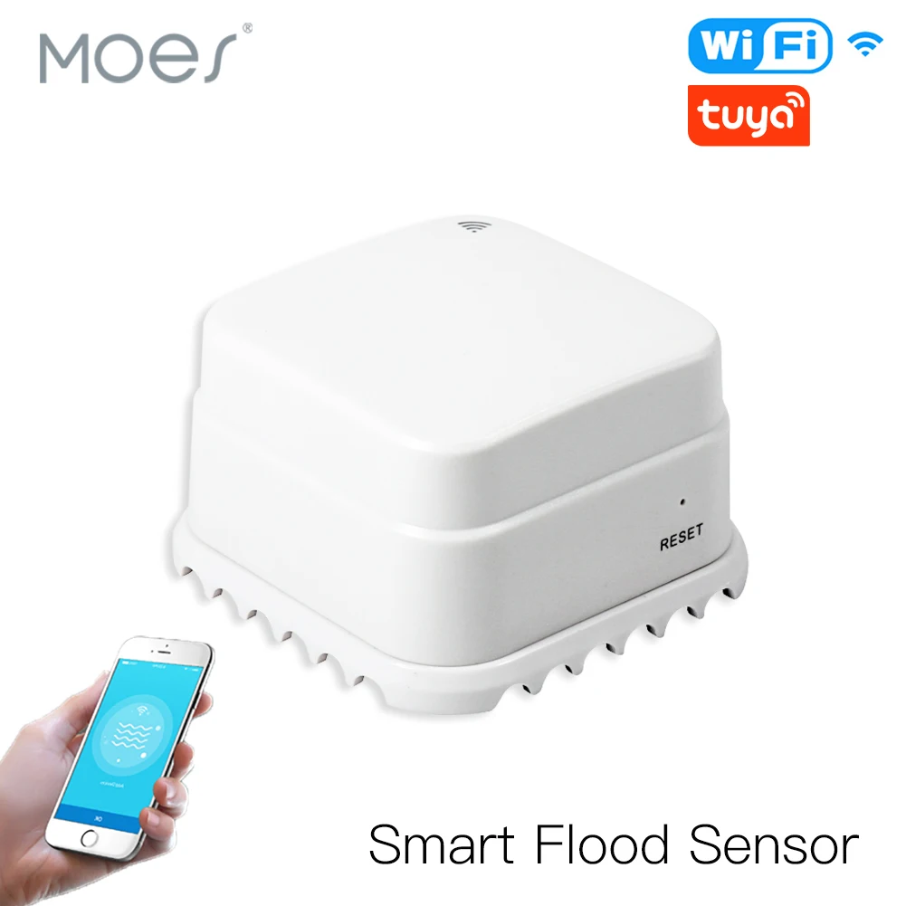 

Датчик утечки воды MOES alexa с поддержкой Wi-Fi и сигнализацией