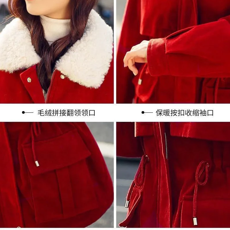 Новая зимняя куртка женская парка модные парки средней длины тонкие теплые