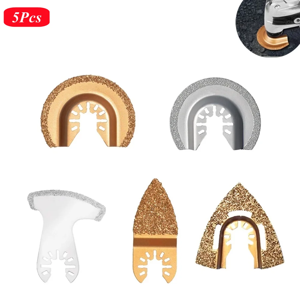 5Pcs Oscillating Multifuncational Saw Blade Rasp Cutting For Makita Dewalt Bosch Ryobi Fein Multimaster Ridgid Black&Decker