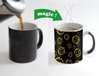 Smilies Mugs Laugh Magic Cups Porcelain Wife Mug Husband Coffee Mugs Papa Tea Cup Heat Reveal Mug Cold Hot Sensitive Beer Cups