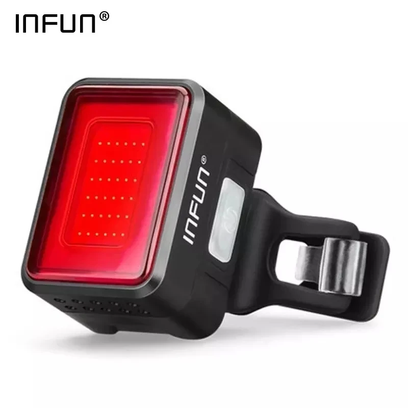

INFUN F50 Bicycle Rear Light For Bike Automatic Brake Induction Taillight Bicycle Lighting MTB Cycling Charge LED Safety Lamp