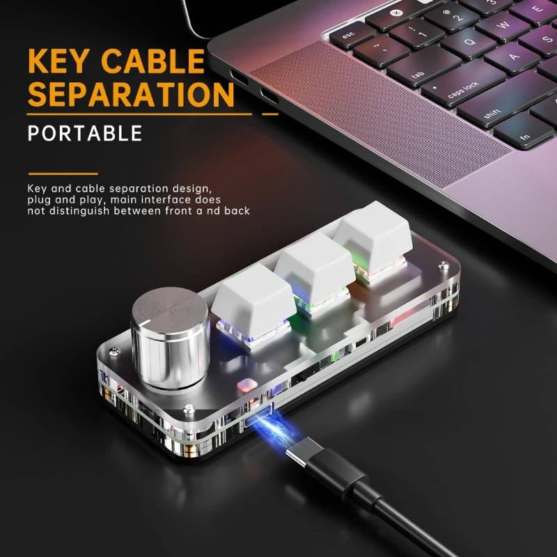 Беспроводная клавиатура Механическая макроклавиатура с 3 настраиваемыми