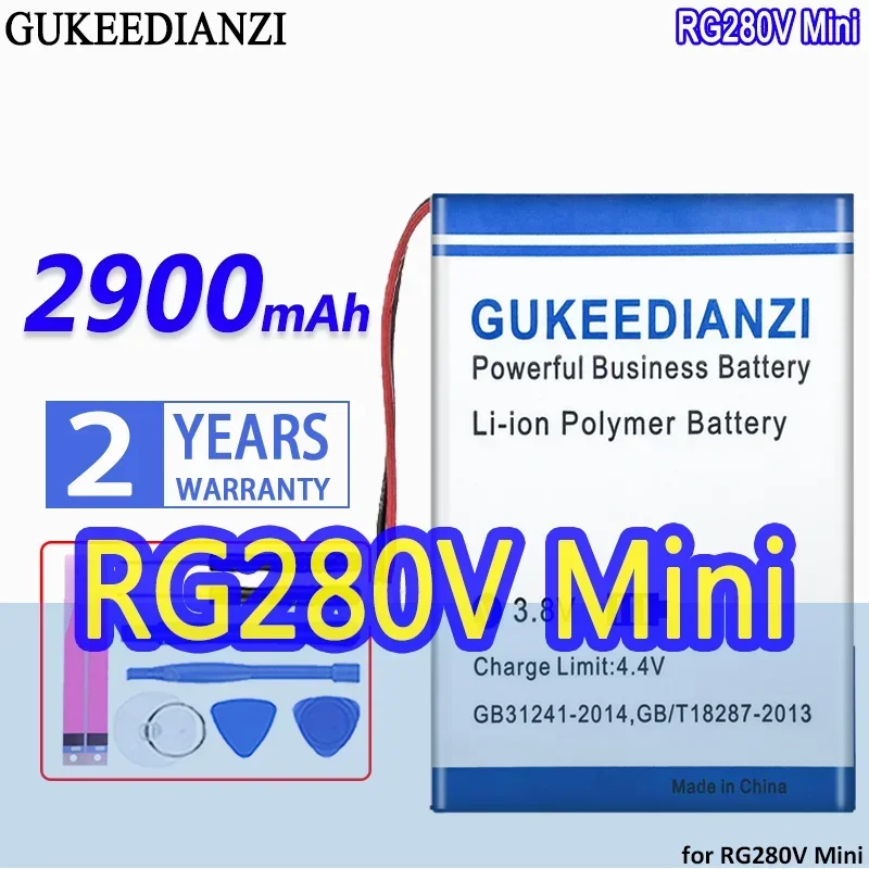 Аккумулятор GUKEEDIANZI большой емкости 2900 мАч для портативной ретро-консоли RG280V Mini
