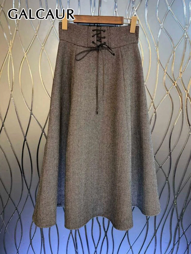 

Юбка Женская Повседневная трапециевидная составного кроя с завышенной талией