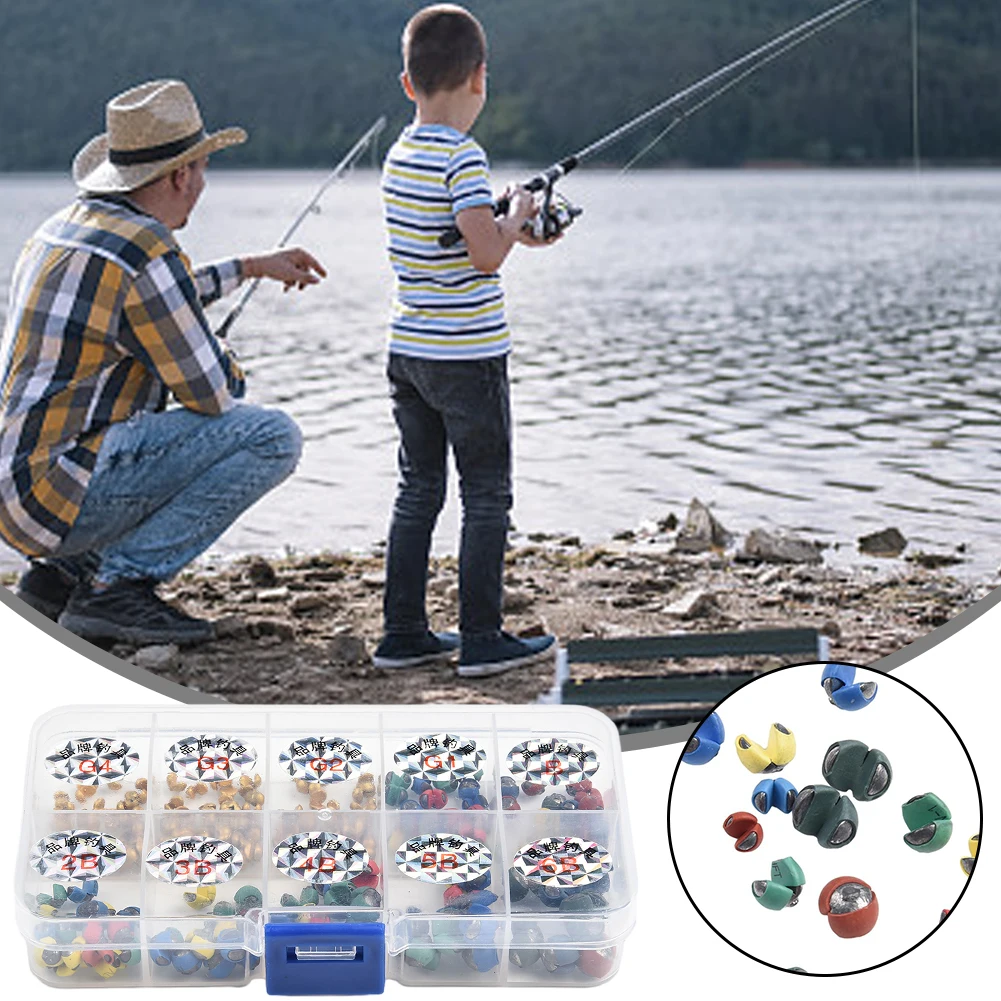 

212pcs/set Fishing Sinker Split Lead Shot Sinker Round Bite Lead Weight Connector Fish Tackle Pesca Iscas Fishing Tools