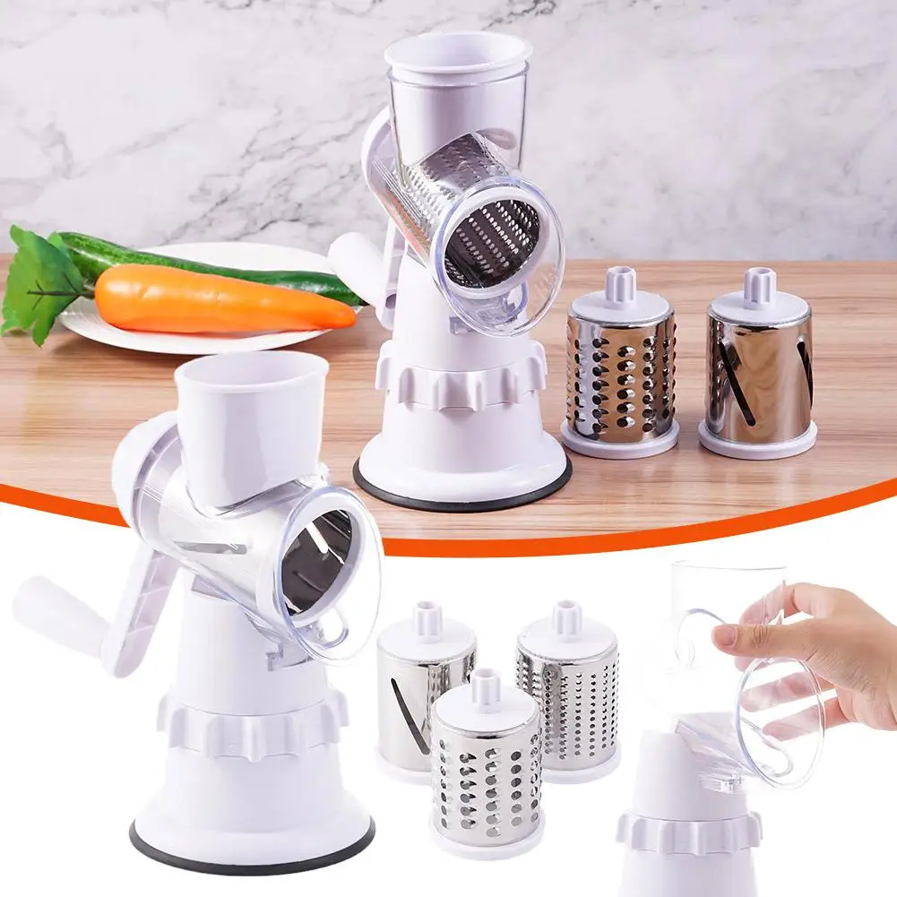

Manual Rotary Cheese Grater For Vegetable Cutter Potato Slicer Mandoline Multifunctional Vegetable Chopper Kitchen Accessor W9X2