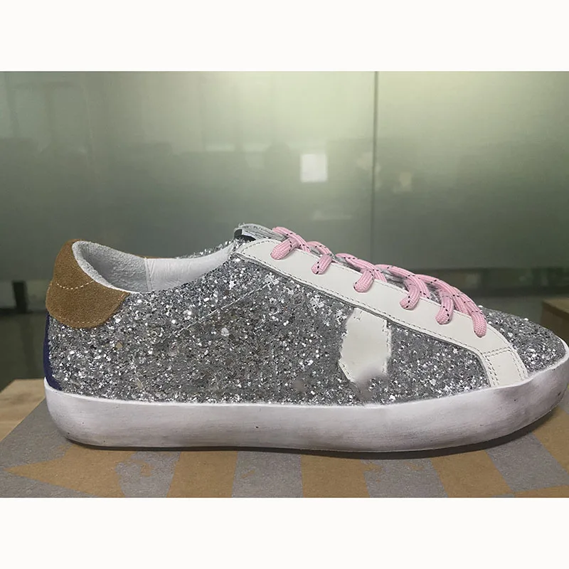 

2022 Four seasons new parent-child fashion sports children's shoes sequin stitching retro old small dirty shoes non-slip ST134