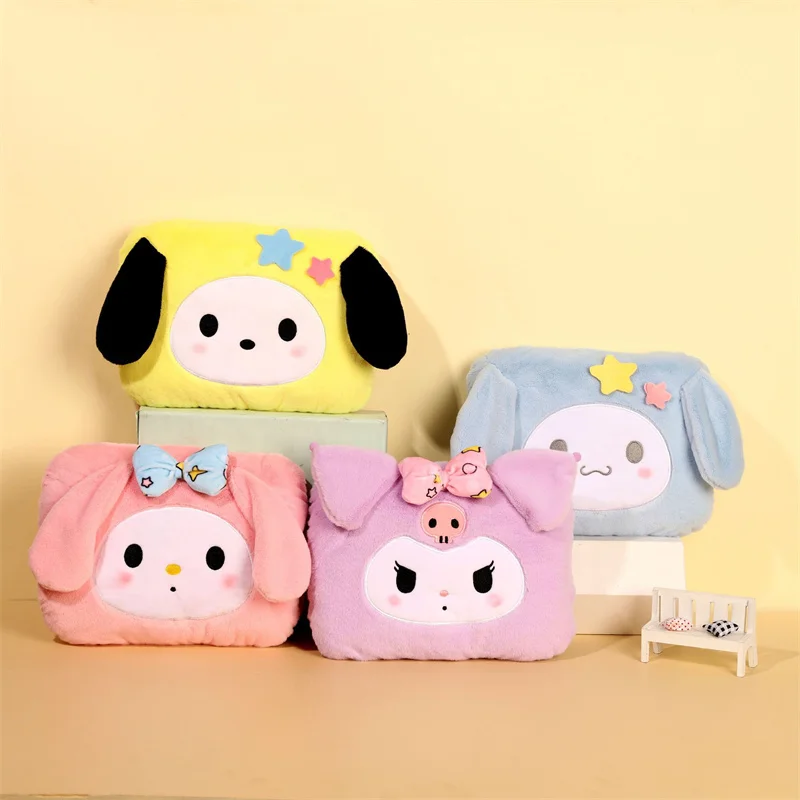 

Sanrioed Hand Warmer Kawaii MyMelody Cinnamoroll Kuromi Plush Warm Water Bag Winter Electric Warmer Rechargeable Explosion-Proof