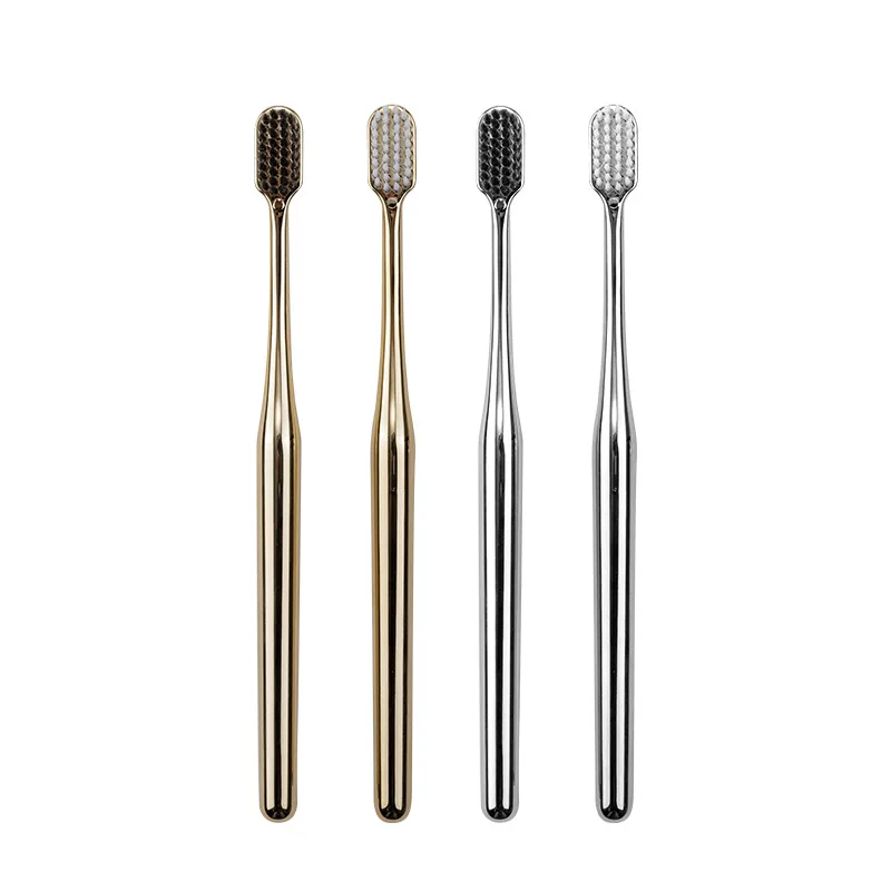 

Adult Gold-plated Soft-bristled Toothbrush Home Cleaning Manual Toothbrush Oral Cleaning Care Tools