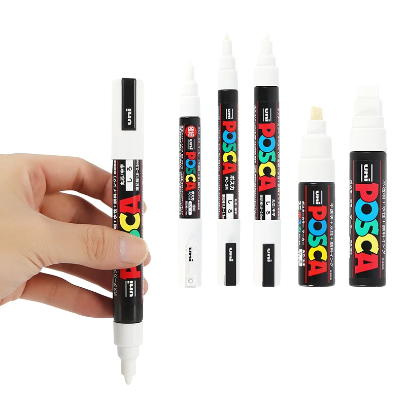 Белые маркеры Uni POSCA, PC-1M 3M 5M 8K 17K POP-плакатреклама на водной основе rotulador permanente Graffiti canetas Лучший подарок (art.: 3920cc12da52f) - 3920cc12da52f