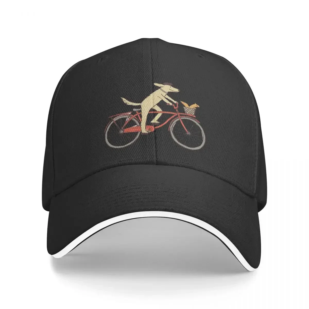 

Art Dog Riding A Bicycle Unisex Caps Outdoor Trucker Baseball Cap Snapback Breathable Hat Customizable Polychromatic Hats