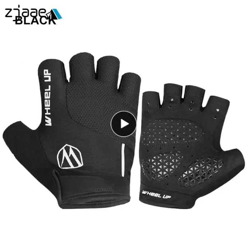 

Comfortable Leather Gloves High-quality Mountain Bike Short Finger Touch Screen Anti-shock Half Finger Gloves Sports Gloves