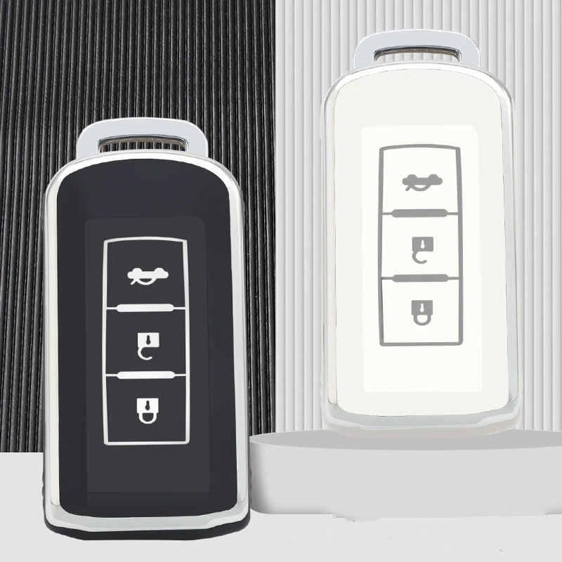 

TPU Car Remote Key Case Cover Shell For Mitsubishi Outlander ASX Pajero LANCER Sport Eclipse Cross Protective Fob Accessories