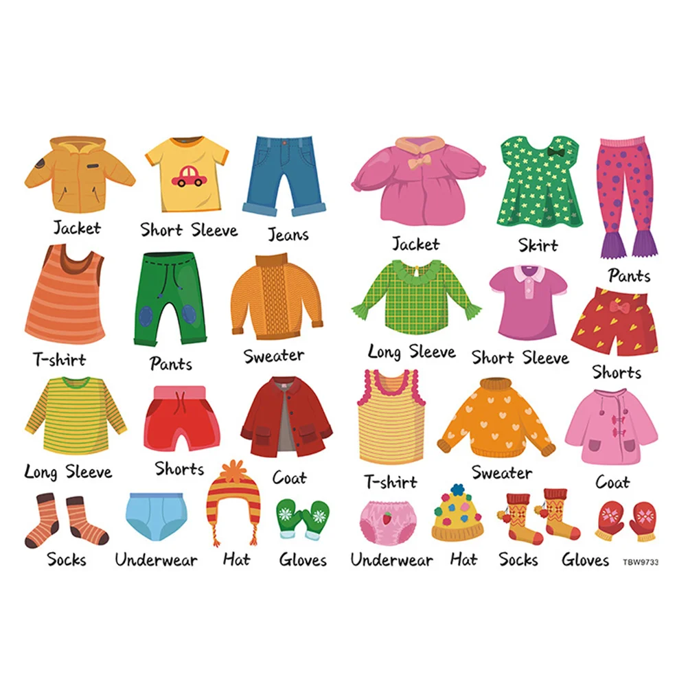 

Clothing Clothes Labels Label Decals Dresser Kids Sticker Storage Organization Stickers Classificationwardrobe Drawer Removable