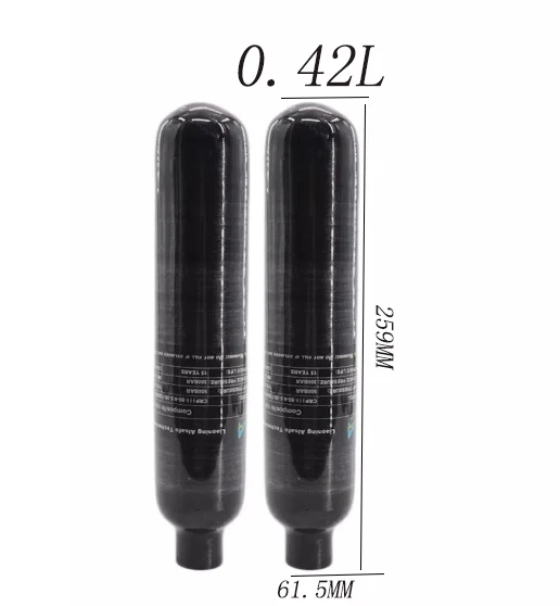

4500Psi 30 мпа 0.42L 420cc углеродное волокно цилиндр стальная бутылка PCP Пейнтбол страйкбол винтовка портативный бак M18 * 1,5 резьба