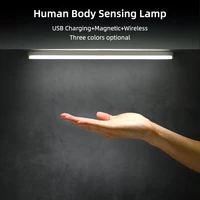 LED Motion Sensor Light Bedroom Wireless Bedside Lamp Magnetic Night Lamp Induction Lamp For Drawer Cabinet Kitchen Lighting