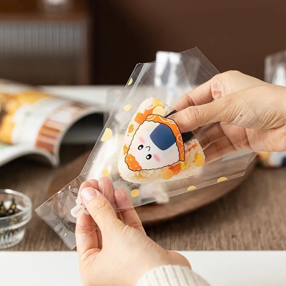 

Double Layers Rice Ball Packing Bag Bag Accessories Easy Onigiri Packaging Tear Panda Blossoms Anti-fog Sus P6z0