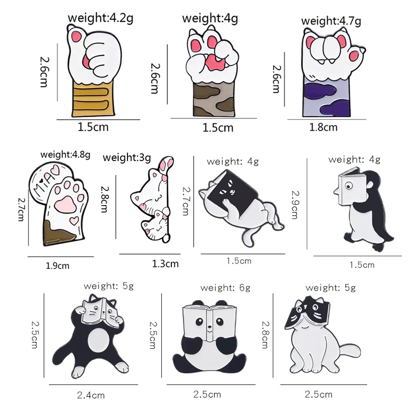 Креативная модная мультяшная брошь на лапку в виде милой кошачьей лапы с