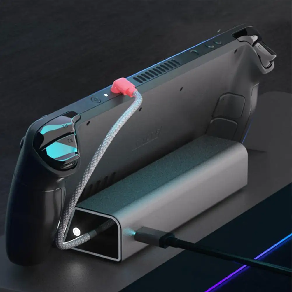 

Type C Dock Station Charger With Cable Charging Base Stand Hub Holder Compatible For Steam Deck Game Console