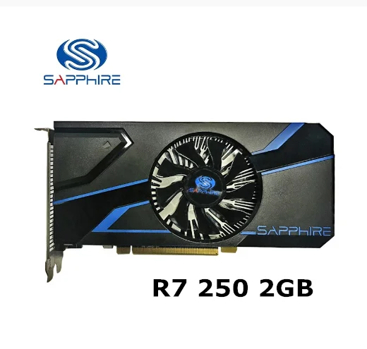 Б/у видеокарты SAPPHIRE R7 250 2 ГБ для компьютерных игр Radeon R7250X 2G AMD бит HDMI VGA DVI GDDR5 |