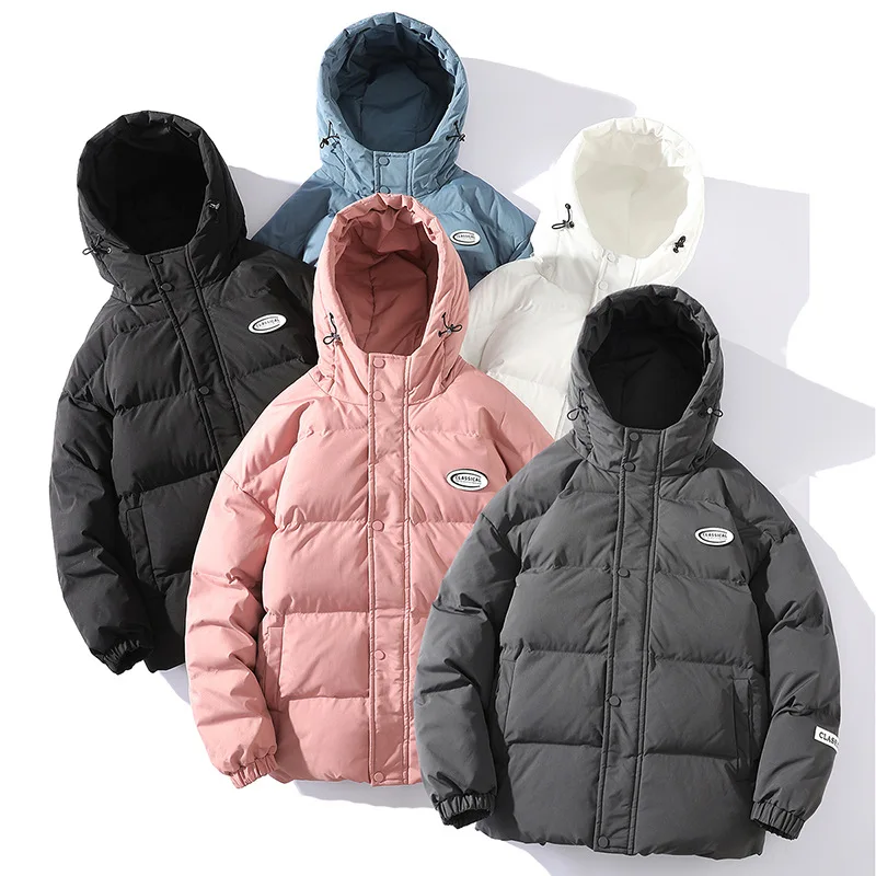 Couple Models Simple Warm Thick Winter Coat Autumn and Winter New Men's Tide Brand Loose and Comfortable Hooded Cotton Clothes
