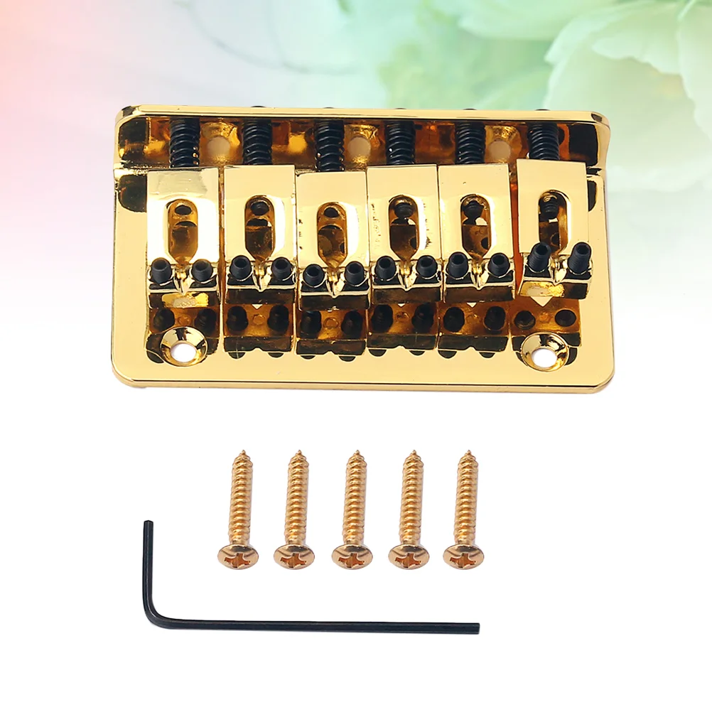 

Bridge Guitar Saddle Parts Bass Replacement Accessories Electric Tremolo Acoustic Strain Plate Saddles 6String