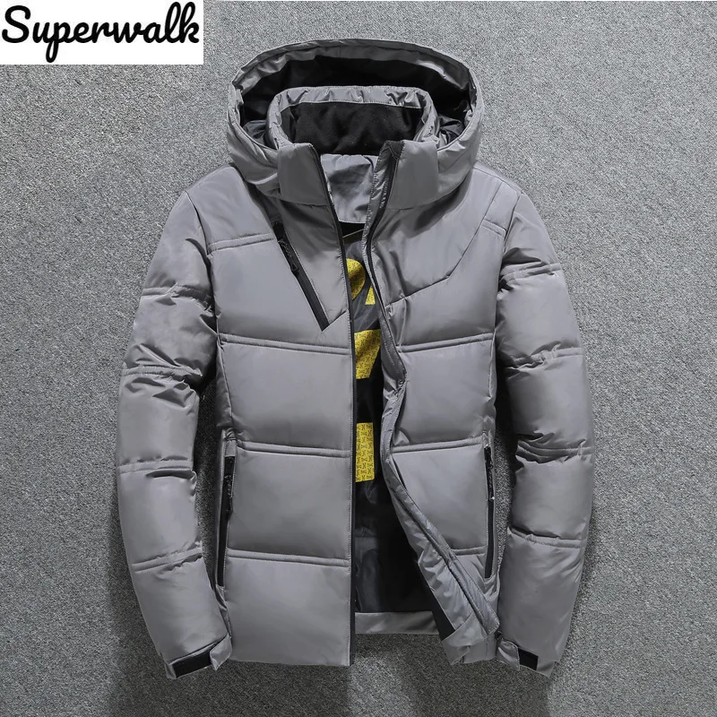 

Down jacket, men's light and thin, young, short, students' warm duck down outdoor overalls in autumn and winter, solid color,