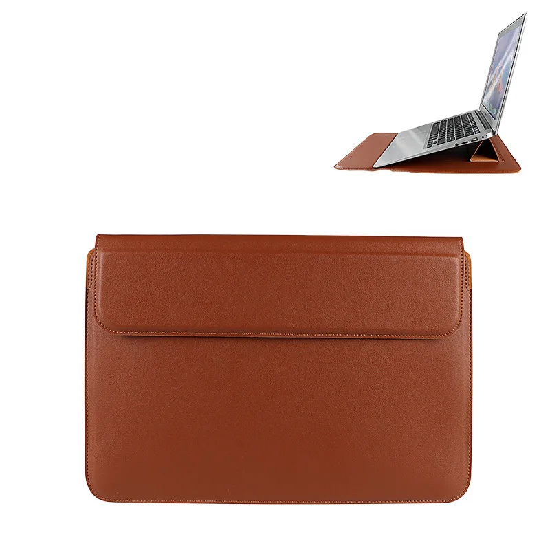 

Portable notebook protective sleeve computer liner tablet protective sleeve with bracket liner bag PU material 13 16 inch bag