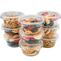 100pcs disposable plastic cup transparent with lid jelly packaged food seasoning plastic containeryogurt mousse jam