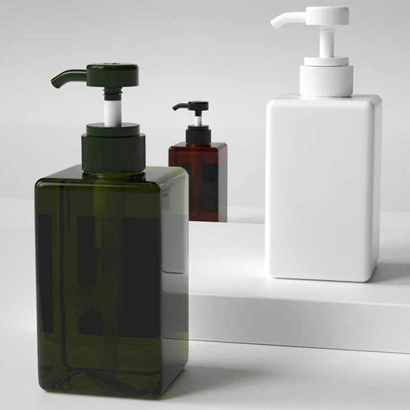 250/450/650ML Bottle Shampoo Shower Gel Body Wash Bottles Dispenser Soap Empty Press Refillable Plastic Cosmetic Bathroom Storag