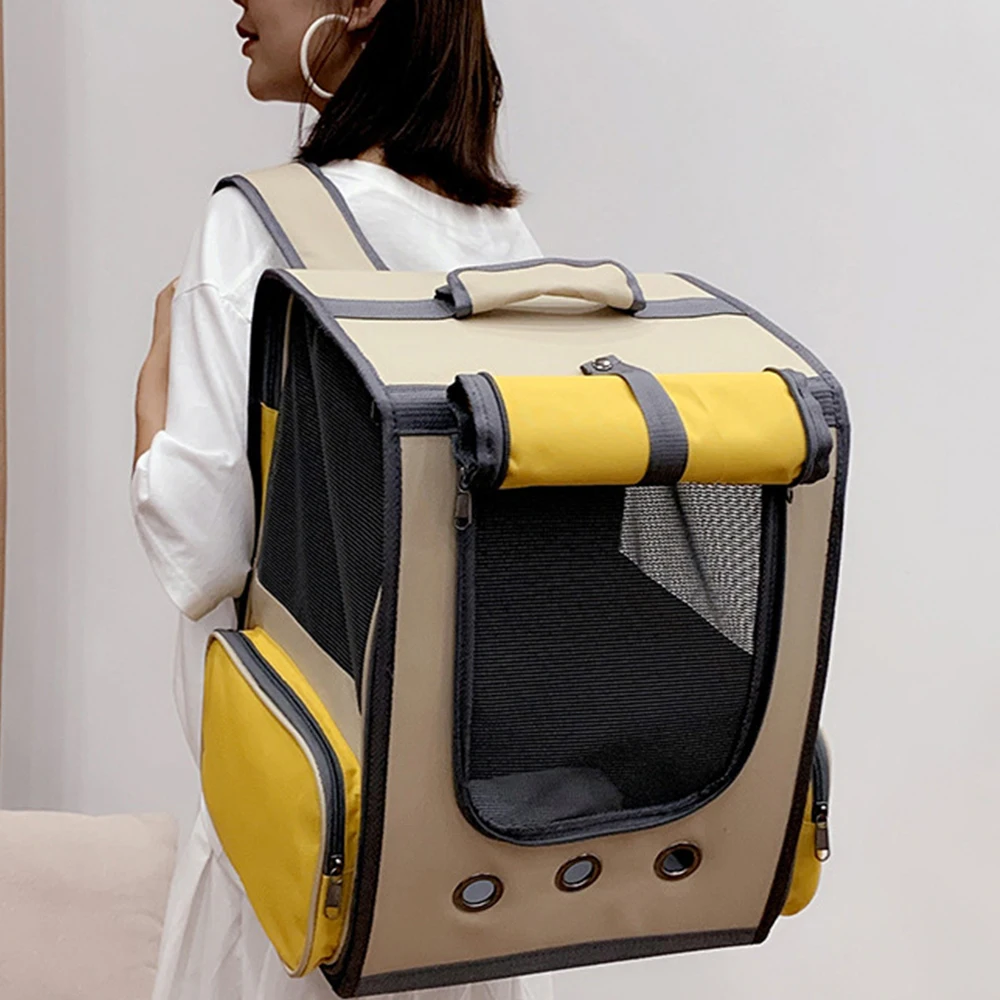 

Pet Cat Carrier Backpack Cat Travel Outdoor Shoulder Bag Pet Supplies Space Capsule Cage Portable Breathable for Dogs Cats