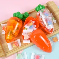 5pcs easter creative carrot shape candy box kid like cartoon transparent gift box wedding birthday baby shower packaging supply