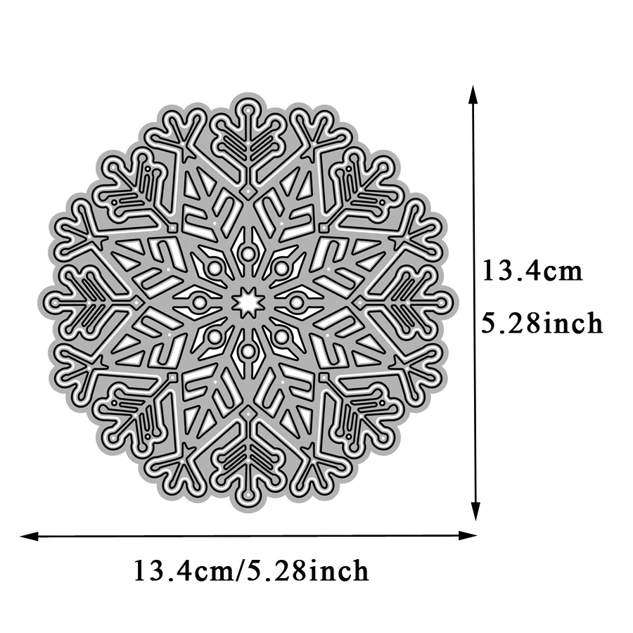2023 AliliArts металлические пресс-формы большая Снежинка Сделай Сам Скрапбукинг