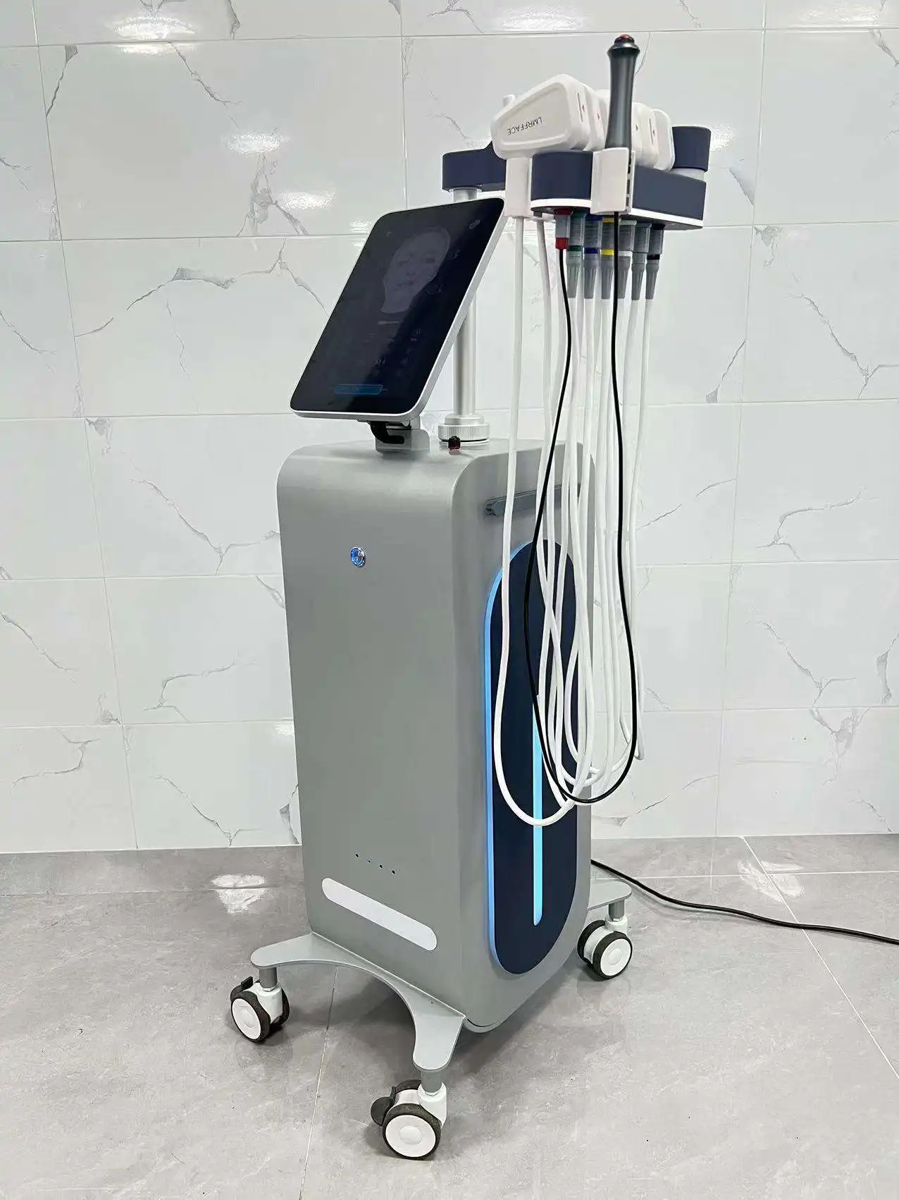 Фото EMS Вертикальный Peface RF Лифтинг-машина Микротоковое скульптурное косметическое устройство для использования в салоне подтягивания и улучшения №4