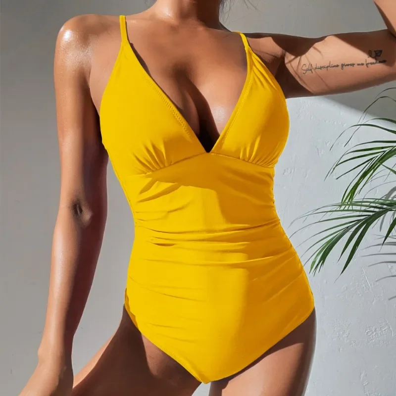 Женские летние купальники с глубоким V-образным вырезом новые модные Танкини