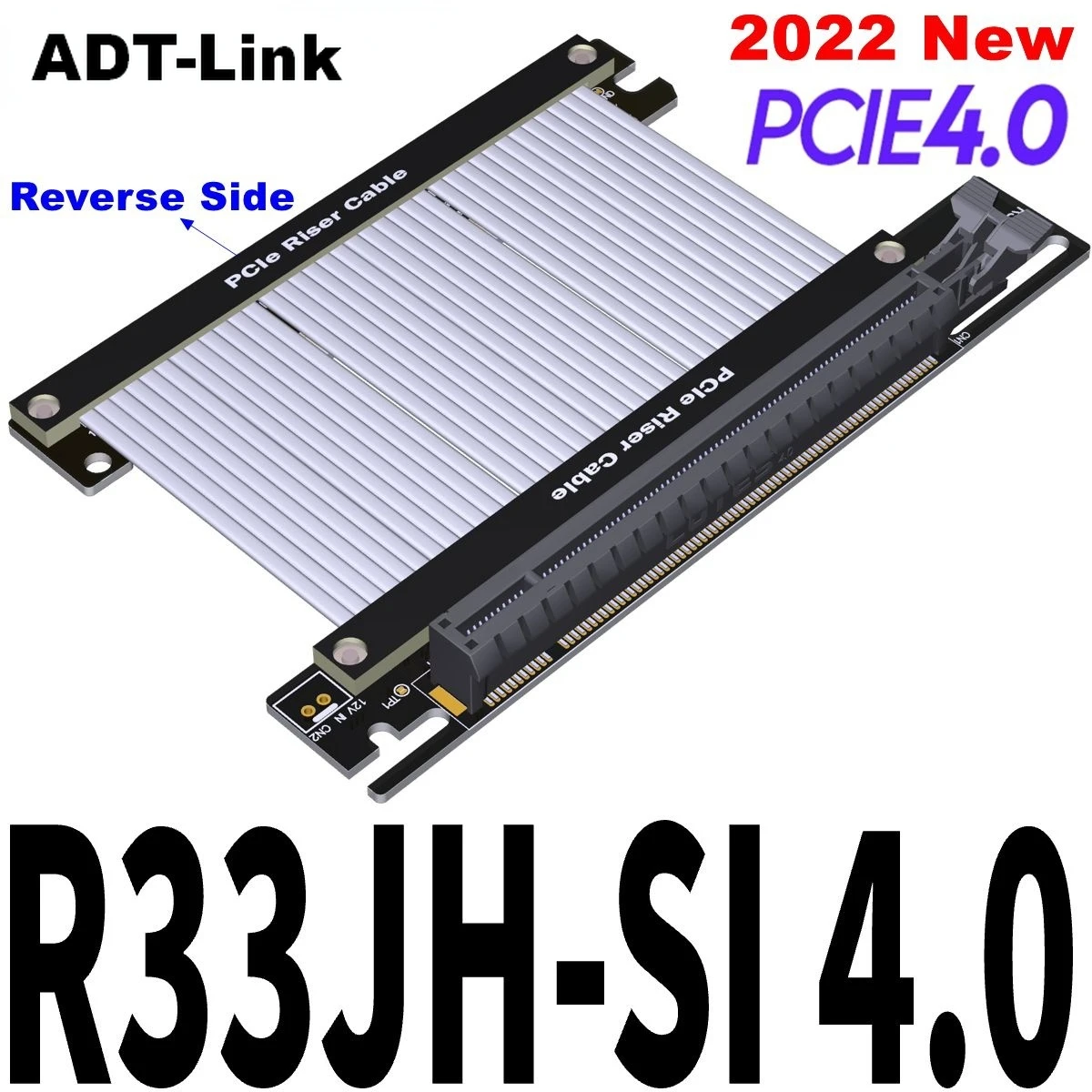 Pcie 4.0 X16 Riser Cabo Rtx3090 Rx6900xt Gtx3080ti Rx5700xt Montagem Vertical Jogos Pci Express Gen4 Reverso Duplo para Itx