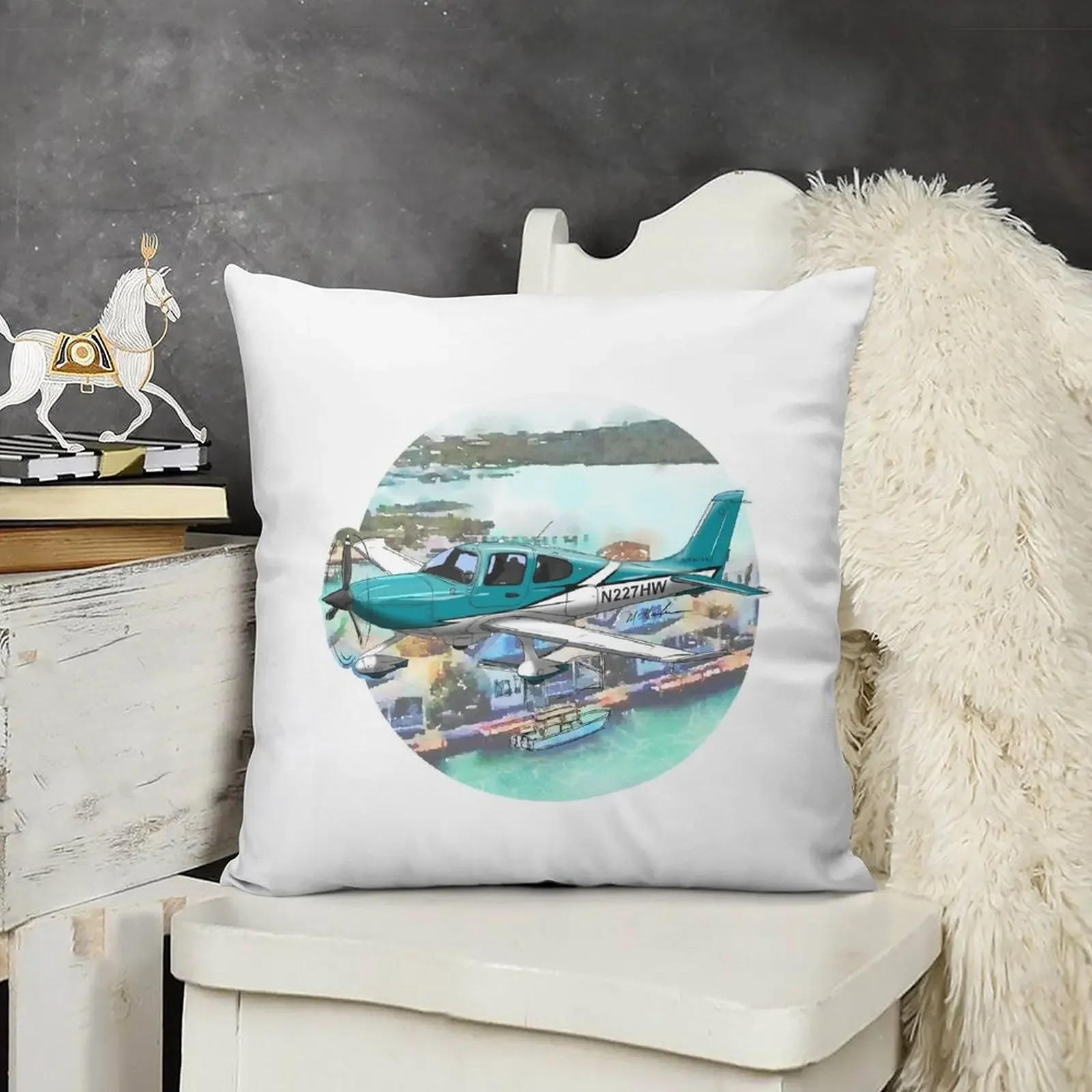 Декоративная подушка Cirrus SR-22 N277HW рождественские украшения для дома 2021 клетчатая