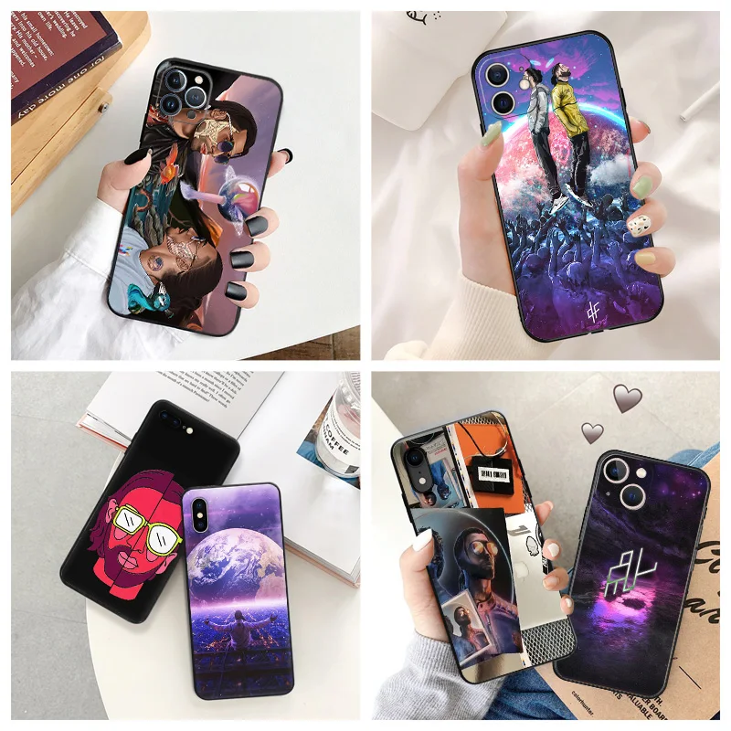 

Black Matte Anti-Drop Phone Case For iPhone 14 12 13 Pro Max 11 Mini 7 8 6 6s Plus XS X XR SE Luxury PNL French Rapper Cover