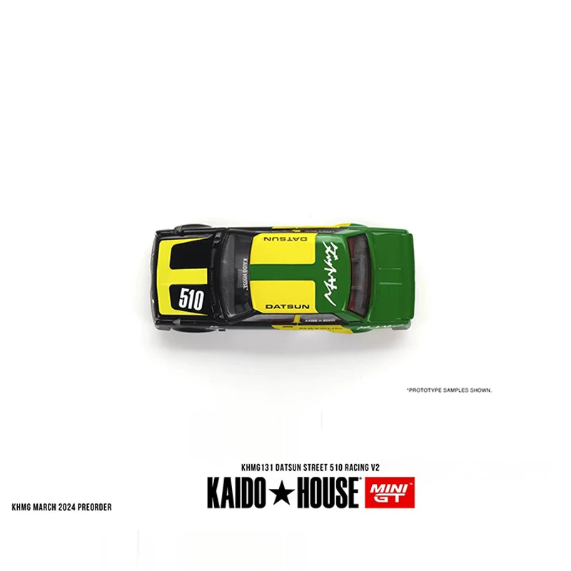 Kaido House + MINIGT 1:64 Модель автомобиля Datsun Street 510 Racing V2 Литой автомобиль из сплава # ХМГ131