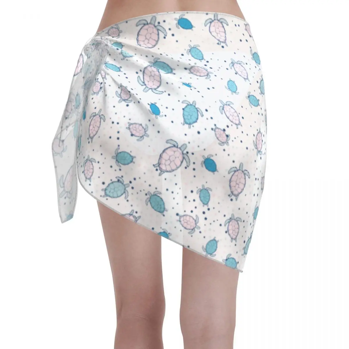 Пикантный шифоновый купальник парео морская черепаха Пляжная накидка с запахом