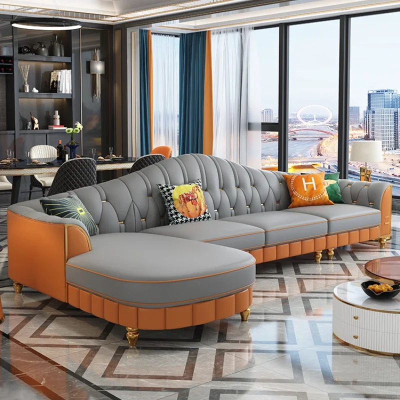 Итальянские дизайнерские роскошные диваны L-образной формы секционные