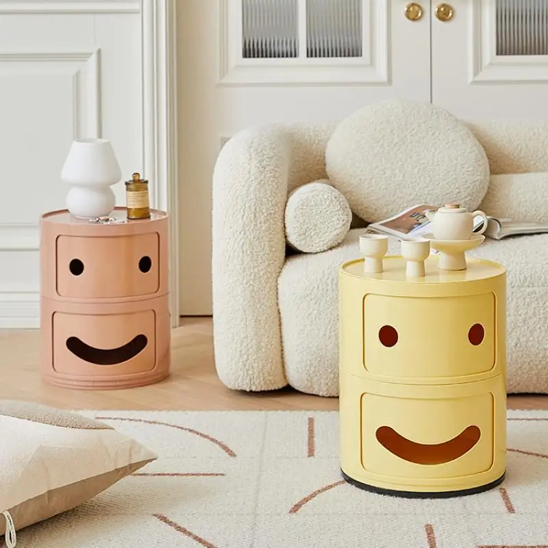 

Smiley цилиндрический шкафчик, боковой стол, мебель для гостиной, домашний декор, минималистичный маленький книжный столик, детский прикроватный столик