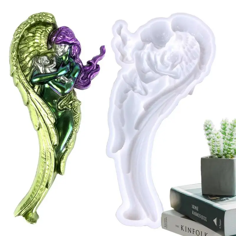 

Angel Epoxy Mold Chocolate Baking Mould Silicone Resin Molds For Candy DIY Resin Casting Mold Angel Wing Newborn Statue Molds