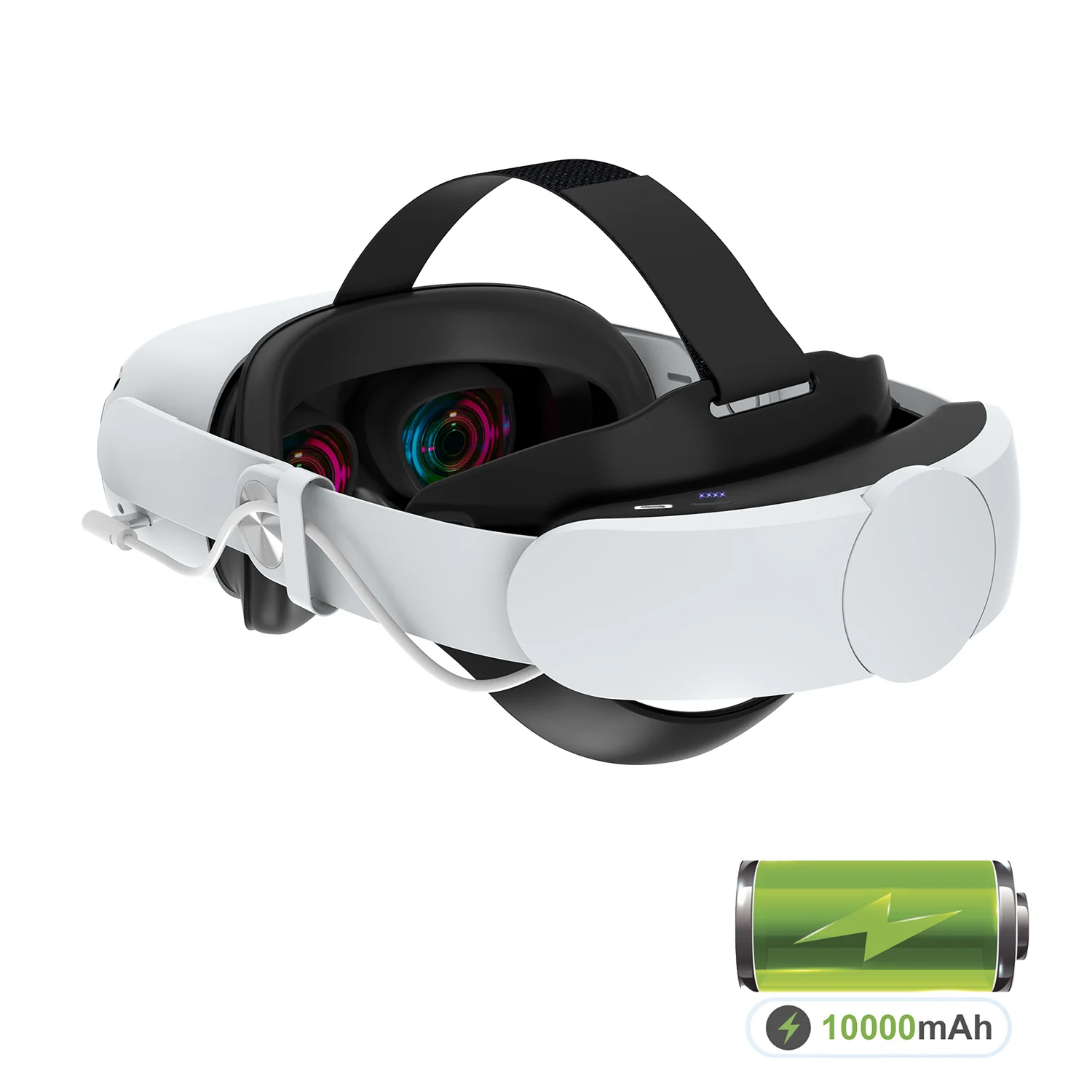 Ремешок на голову с батареей для Meta / Oculus Quest 2 регулируемый удобный ремешок