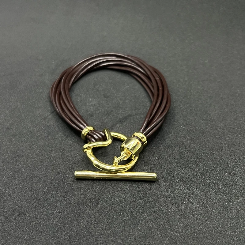 

Высококачественные ювелирные изделия, модный простой индивидуальный браслет из телячьей кожи, веревочный золотой браслет, улучшающий темп...