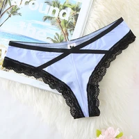 ladies floral lace trim panties sexy lace thong low waist comfortable sexy thong t short a19269