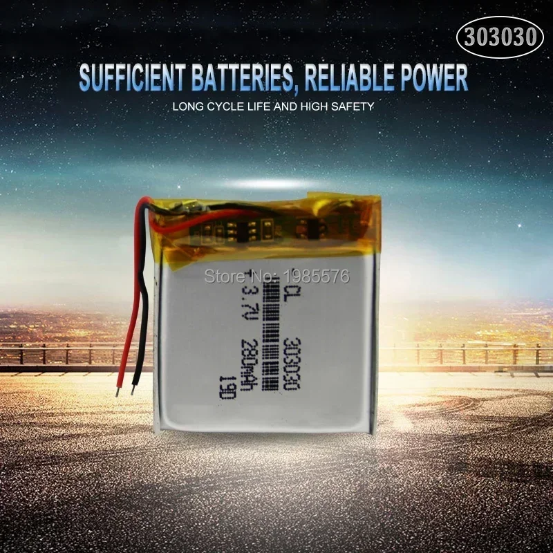 3.7v 210mAh 303030 Rechargeable Lipo Battery For GPS Camera Power Bank Tablet Electric Toys DVD Lithium Polymer
