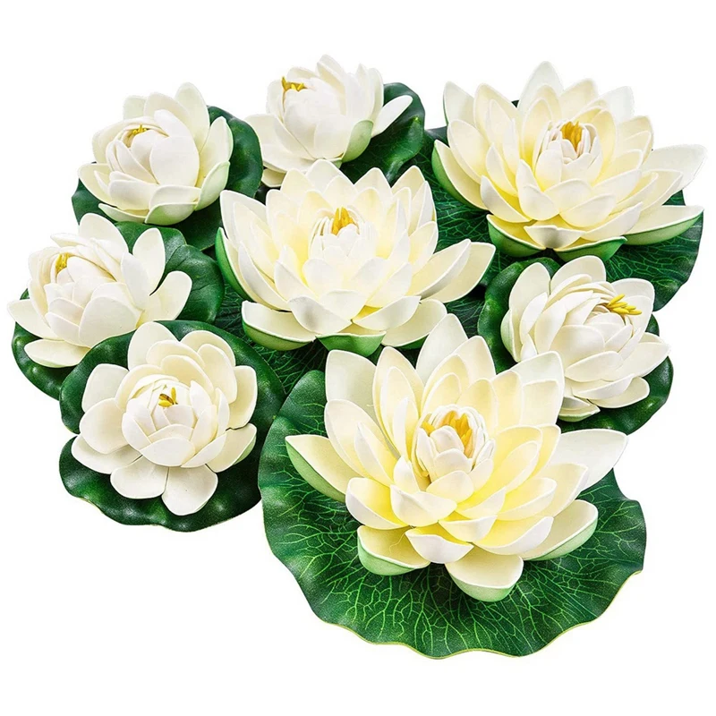 Искусственный Лотос Плавающая Пена Цветы Лотоса Для Сада Кои Рыба Ставок